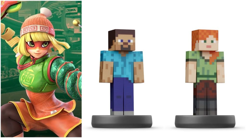 Объявлена ​​дата выхода Minecraft Super Smash Bros.  Ultimate amio, Minecraft Стив и Алекс amiibo отложены