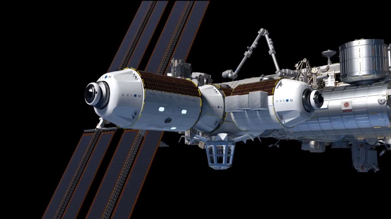 Axiom Space заказывает туристические космические полеты в частный дом на Международной космической станции (здесь он показан с точки зрения художника).  Но это недешево: поездка обошлась в 55 миллионов долларов.