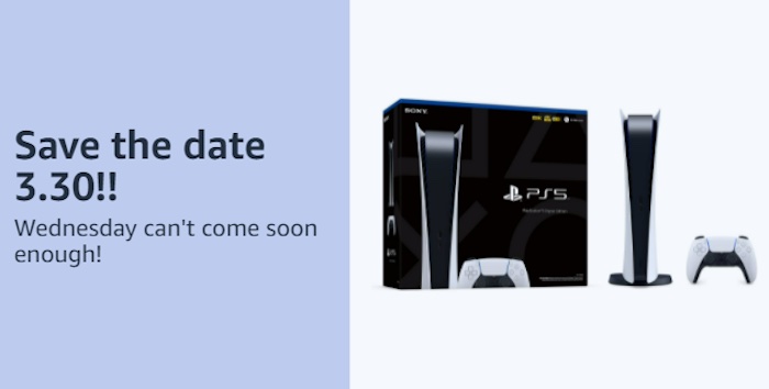 Цифровое пополнение запасов Amazon PS5 подтверждено 30 марта