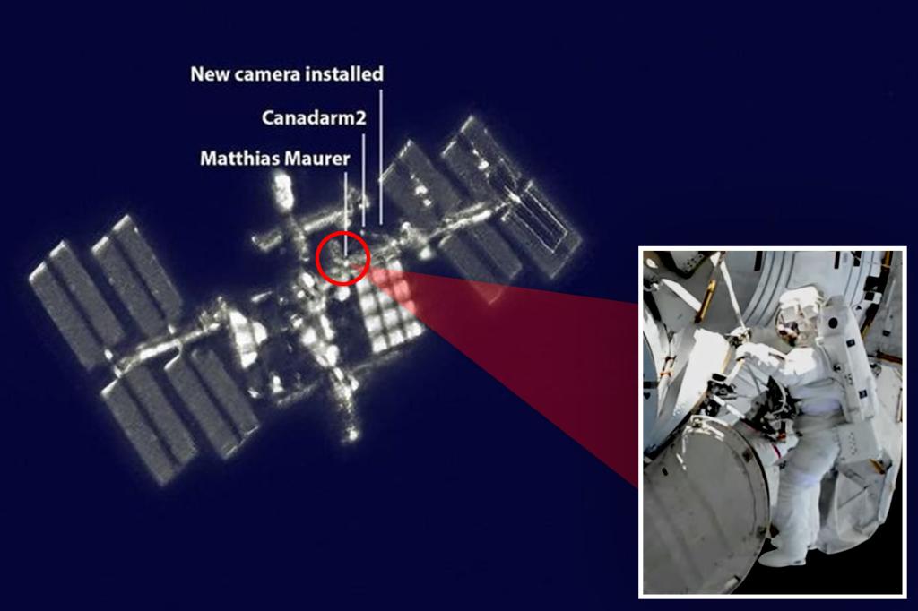 Изображение Международной космической станции, сделанное с Земли, настолько четкое, что на нем видны космонавты.