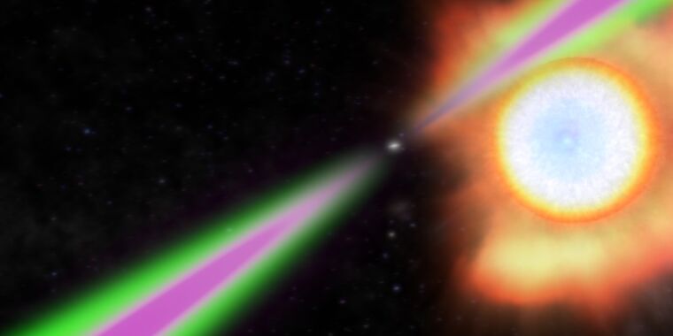 Нейтронной звезде «Черная вдова» требуется час, чтобы совершить оборот вокруг звезды, которая поджаривается