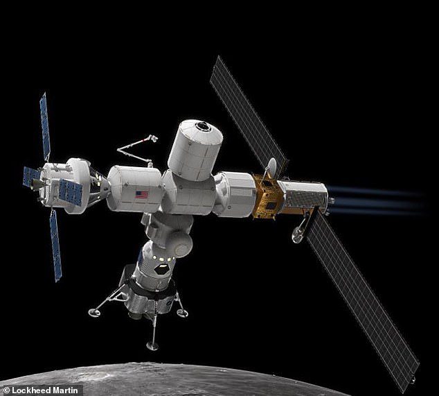 Лунные ворота, изображенные здесь над Луной по впечатлению художника, описываются как «жизненно важный компонент» программы НАСА «Артемида».