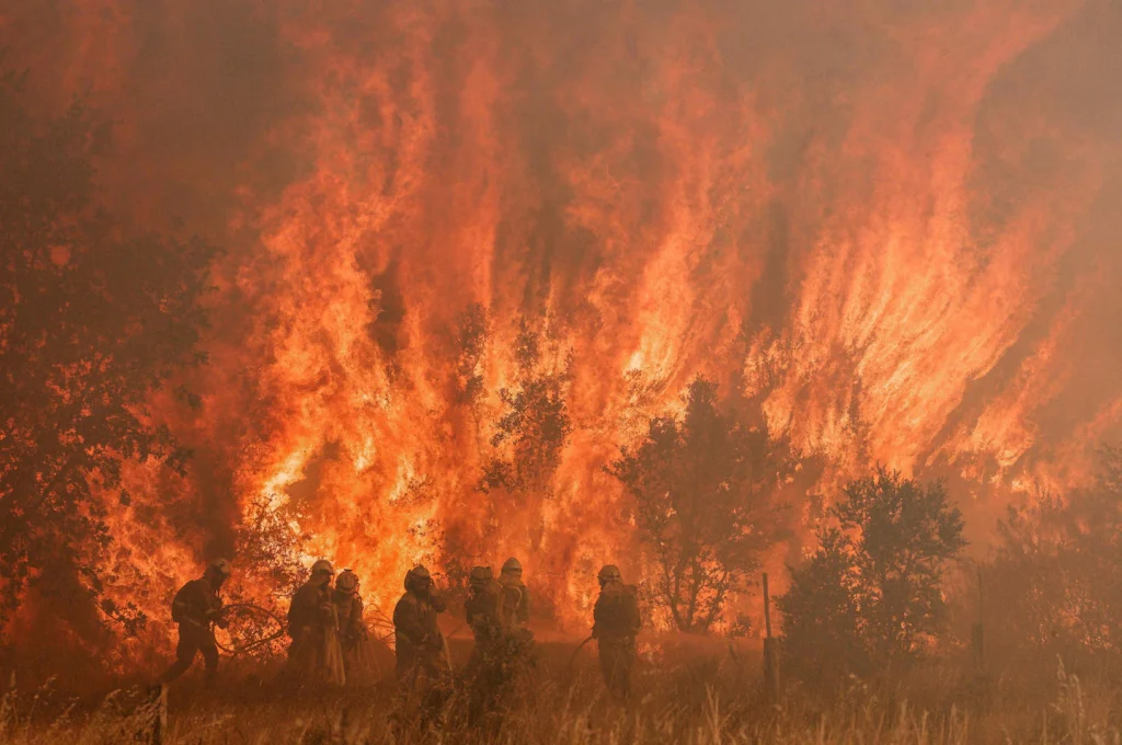 Лесные пожары бушуют в Испании из-за рекордной жары