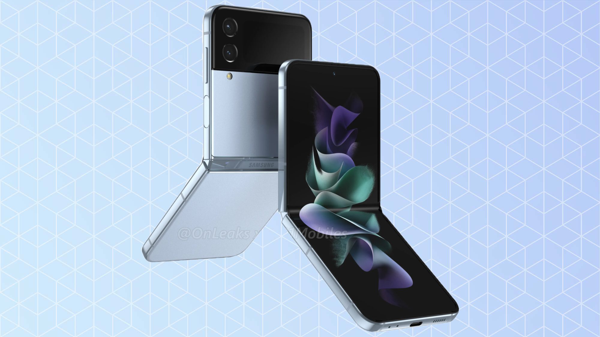 Неофициальные предложения для Samsung Galaxy Z Flip 4, частично разблокированные спереди и сзади