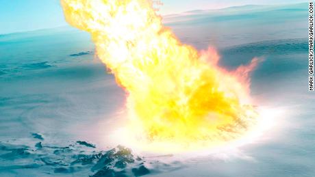 Метеорит взорвался в воздухе над Антарктидой 430 000 лет назад.